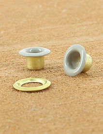 OEILLET ROULE LAITON VERNIS GRIS NUAGE Sans rondelle