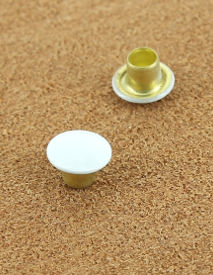 RIVET SIMPLE LAITON VERNIS BLANC Ø 6.8 mm 