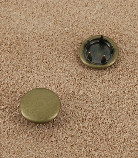 Bouton pression 20 mm métal couleur laiton vieilli diamètre 20 mm ensemble  de 4 pièces par bouton