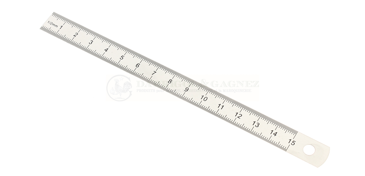Accessoires Maroquinerie | Reglet Acier Inox longueur 15cm | Oeillets,  rivets, boutons-pression, boucles, outillage