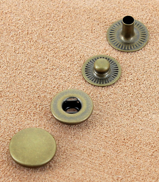 6 Sets De Boutons Pression Bronzés Pour Jeans - 20mm Motif Ciseaux - Neuf